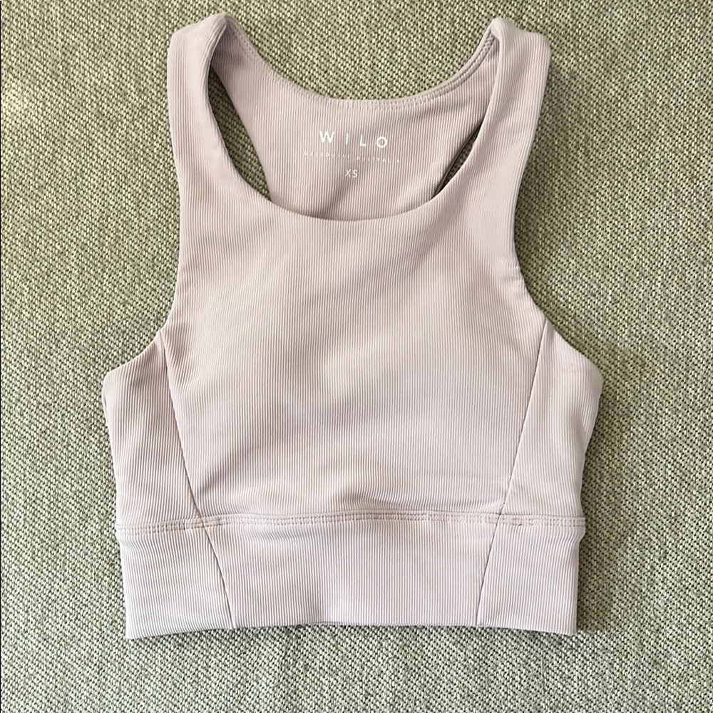 WILO Light Pink Ribbed Tank Top